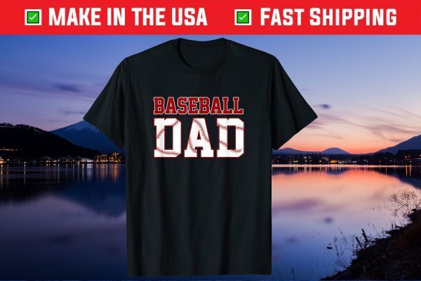 Baseball Dad Fathers Day Daddy Papa Us 2021 T-Shirt