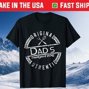 Dads Backyard BBQ Grilling Cute Fathers Day Us 2021 T-Shirt