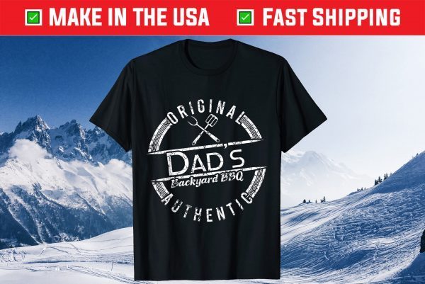 Dads Backyard BBQ Grilling Cute Fathers Day Us 2021 T-Shirt