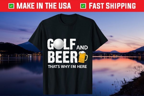 Golf and Beer Dad Fathers Day Gift T-Shirt