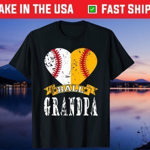 Grandpa Baseball Ball Softball Father Day Gift T-Shirt