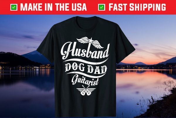 Husband Dog Dad Guitarist Guitar Player Us 2021 T-shirt