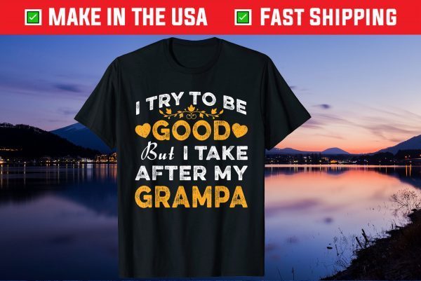 I Try To Be Good But I Take After My Grampa Father Day Us 2021 T-Shirt