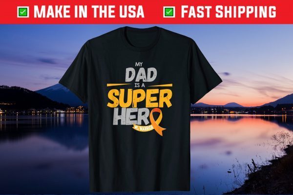 My Dad is a Super Hero MS Warrior Fathers Day Gift T-Shirt