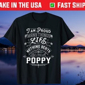 Nothing Beats Being A Poppy Grandpa Fathers Day Us 2021 T-shirt