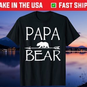 Papa Bear Father's Day Son Daughter For Dad Unisex T-Shirt