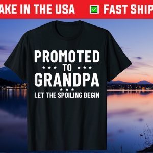 Promoted To A Grandpa 2021 Grandpa New Grandfather Us 2021 T-Shirt