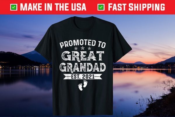 Promoted to Great Grandad 2021 Pregnancy Announcement Gift T-Shirt