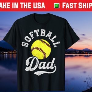 Softball Dad Fathers Day Funny Fastpitch Fastball Ball Sport Gift T-Shirt