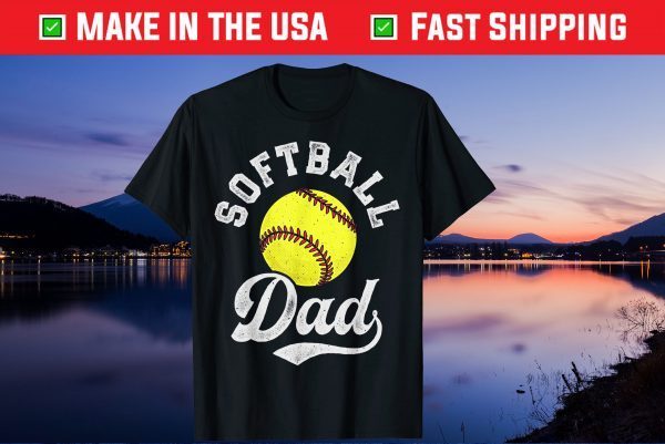 Softball Dad Fathers Day Funny Fastpitch Fastball Ball Sport Gift T-Shirt