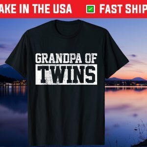 Twins Grandpa Grandfather Father Day Gift T-Shirt
