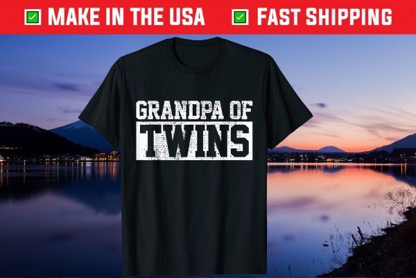 Twins Grandpa Grandfather Father Day Gift T-Shirt
