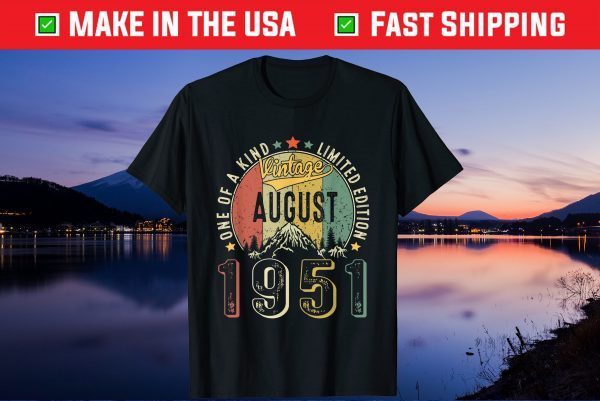 August 1951 Retro 70th Birthday 70 Years Classic T-Shirt