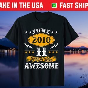 June 2010 11 Years Of Being Awesome Us 2021 T-Shirt