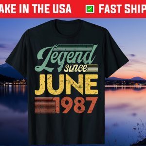 Vintage Legend Since June 1987 Birthday Unisex T-Shirt