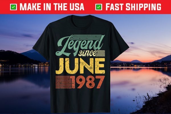 Vintage Legend Since June 1987 Birthday Unisex T-Shirt