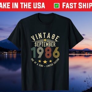 35 Years Old Birthday Vintage September 1986 Classic T-Shirts