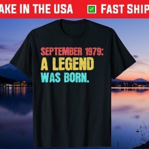 42th Birthday September 1979 Born Turning Forty Two Unisex T-Shirt