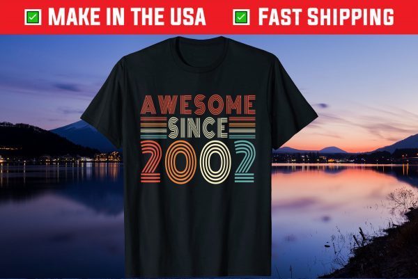 Awesome Since 2002 19th Birthday 19 Years Old Unisex T-Shirt