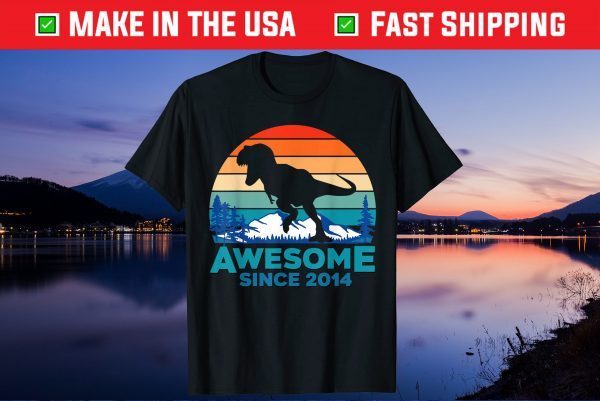 Awesome Since 2014 7 Years Old Dinosaur Classic Shirt