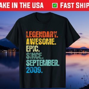 Legendary Since September 2009 11 Years Old Unisex T-Shirt