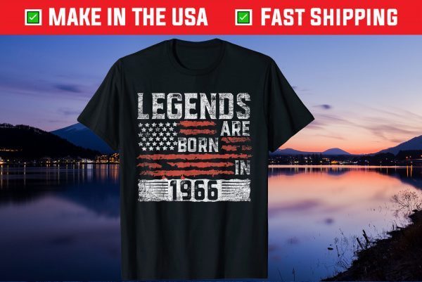 Legends Born In 1966 54th Birthday 54 Years Years Old Us 2021 Shirt