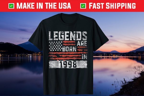 Legends Born In 1998 23rd Birthday 23 Years Old Gift T-Shirt