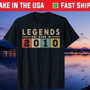 Legends Born In 2010 Awesome Since 10 Years Old Gift Shirt
