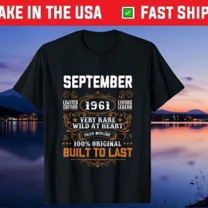 September 1961 Birthday 60th Birthday 60 Years Old Us 2021 T-Shirt