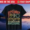 September 1990 Limited Edition 30 Years Of Being Awesome Unisex Shirt