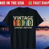 Vintage 1970 Limited Edition 51st Birthday Us 2021 T-Shirt