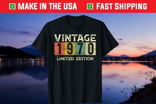 Vintage 1970 Limited Edition 51st Birthday Us 2021 T-Shirt
