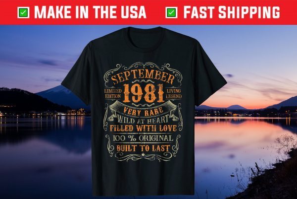 Vintage 1981 September 39 Years Old 39th Birthday Unisex T-Shirt