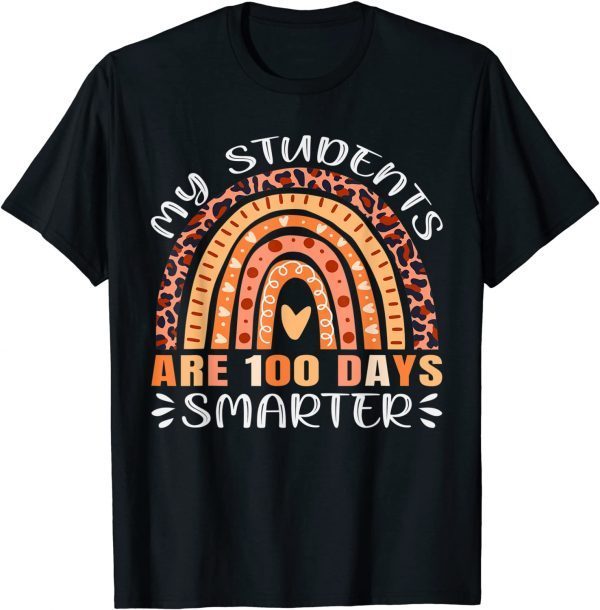 100 Days of school My Students Are 100 Days Smarter Leopard Classic T-Shirt