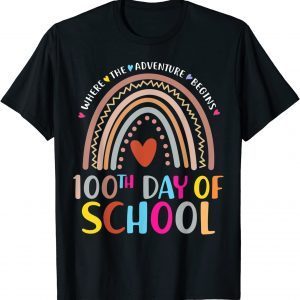 100th Day Of School Teacher - 100 Days Smarter Rainbow Cute Classic T-Shirt