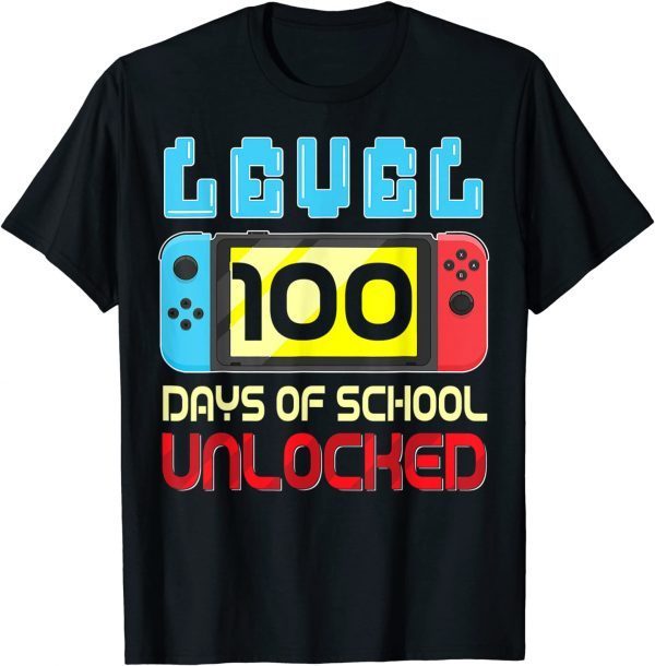 Level 100 Days Of School Unlocked Gamer Video Games Classic T-Shirt