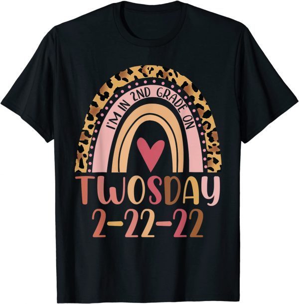 Twosday Tuesday February 22nd 2022 Cute 2-22-22 Second Grade Tee Shirt