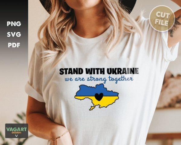 Stand With Ukraine ,We Are Strong Together ,No War, Stop War 2022 T-Shirt