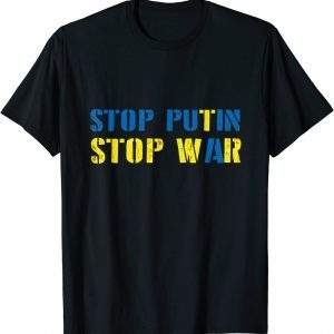 Stop War, I Support Ukraine Stop Putin Tee Shirts