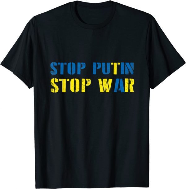 Stop War, I Support Ukraine Stop Putin Tee Shirts