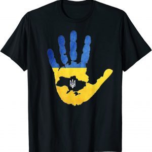 Vintage I Stand With Ukraine Stop War Peace For Ukraine Flag T-Shirt
