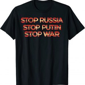 Stop War Say No to War Pray for Ukraine Unisex Shirts