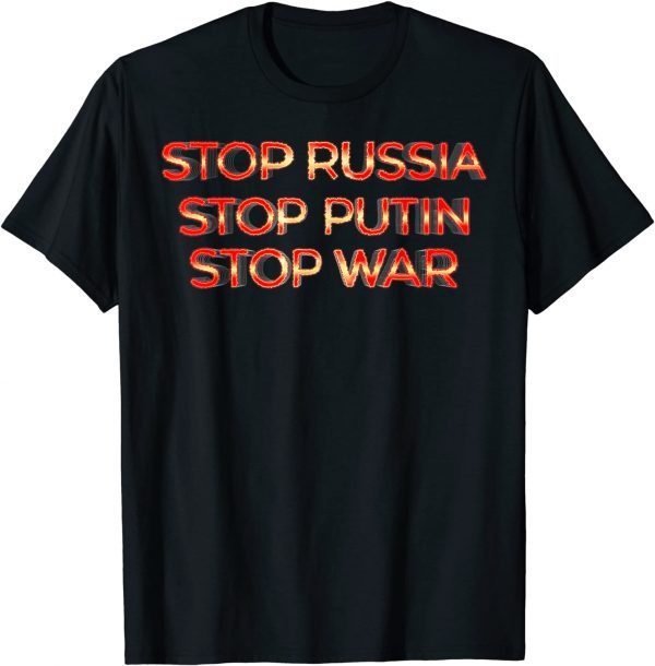 Stop War Say No to War Pray for Ukraine Unisex Shirts