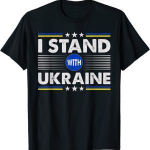 I Stand With Ukraine Support Ukrainian Official TShirt