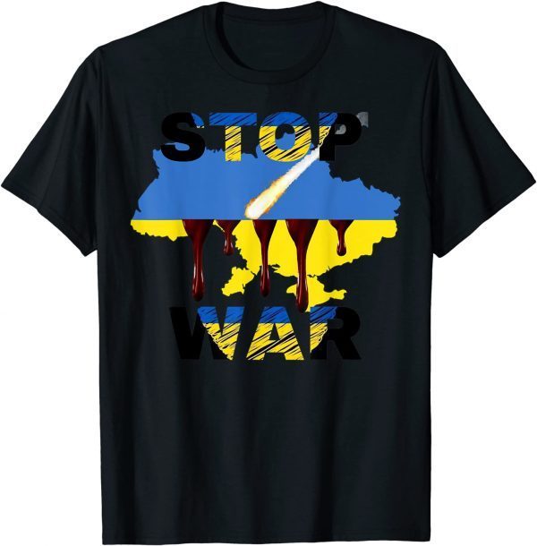 Stop Ukraine War, Peace in the World Free Ukraine Flag Shirts