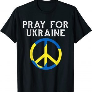 Pray for Ukraine I Stand with Ukraine Ukrainian Flag Classic Shirt