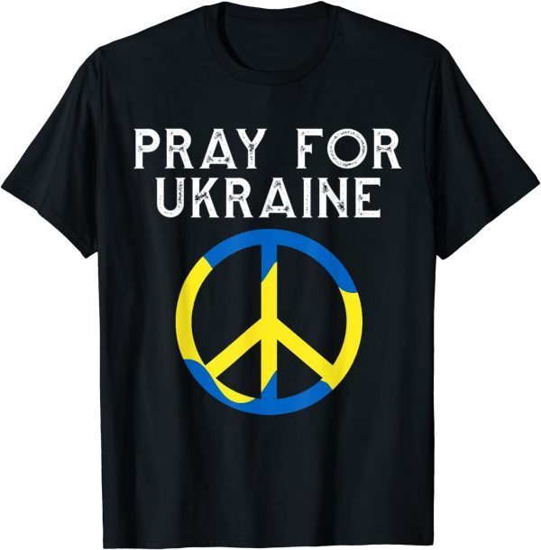 Pray for Ukraine I Stand with Ukraine Ukrainian Flag Classic Shirt