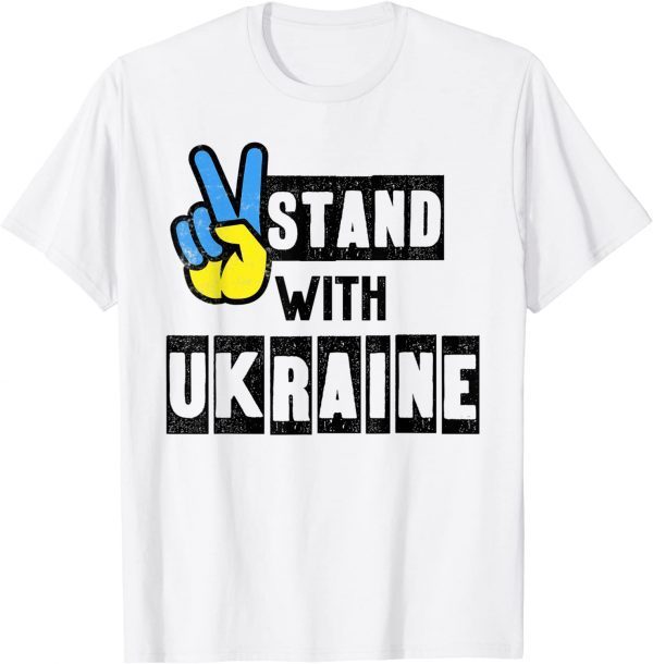 Support Ukraine I Stand With Ukraine Ukrainian Flag Classic Shirt