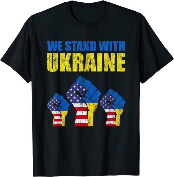 Support Ukraine We Stand With Ukraine Ukrainian Flag Classic Shirt