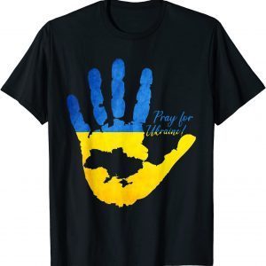 Ukraine Map Pray For Ukraine Tee Shirt
